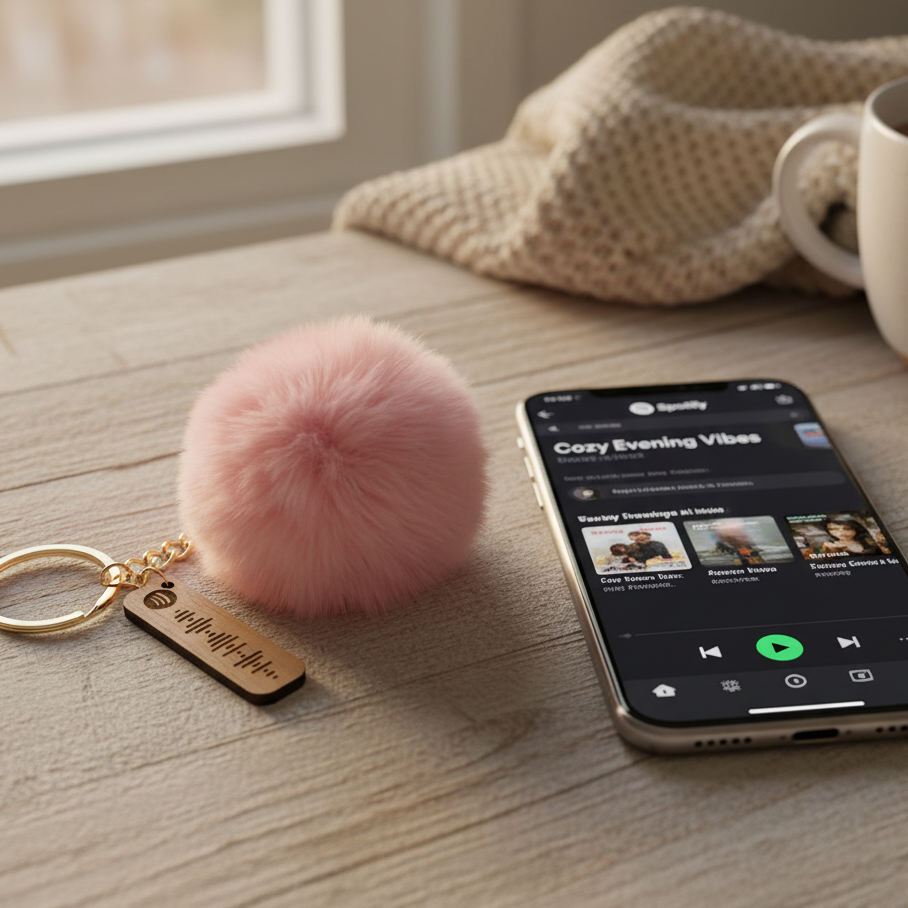 Custom Spotify Song Keychain