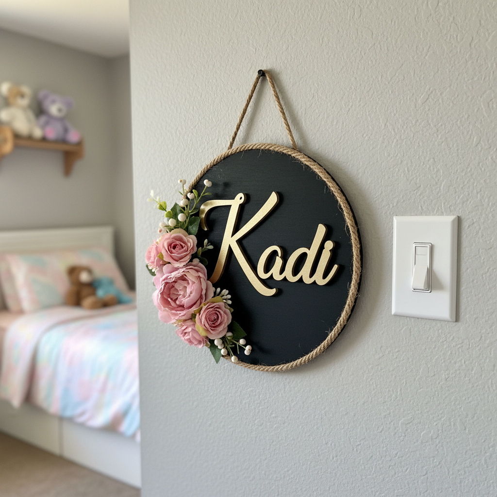 Custom Name Sign for Kids Room or Nursery
