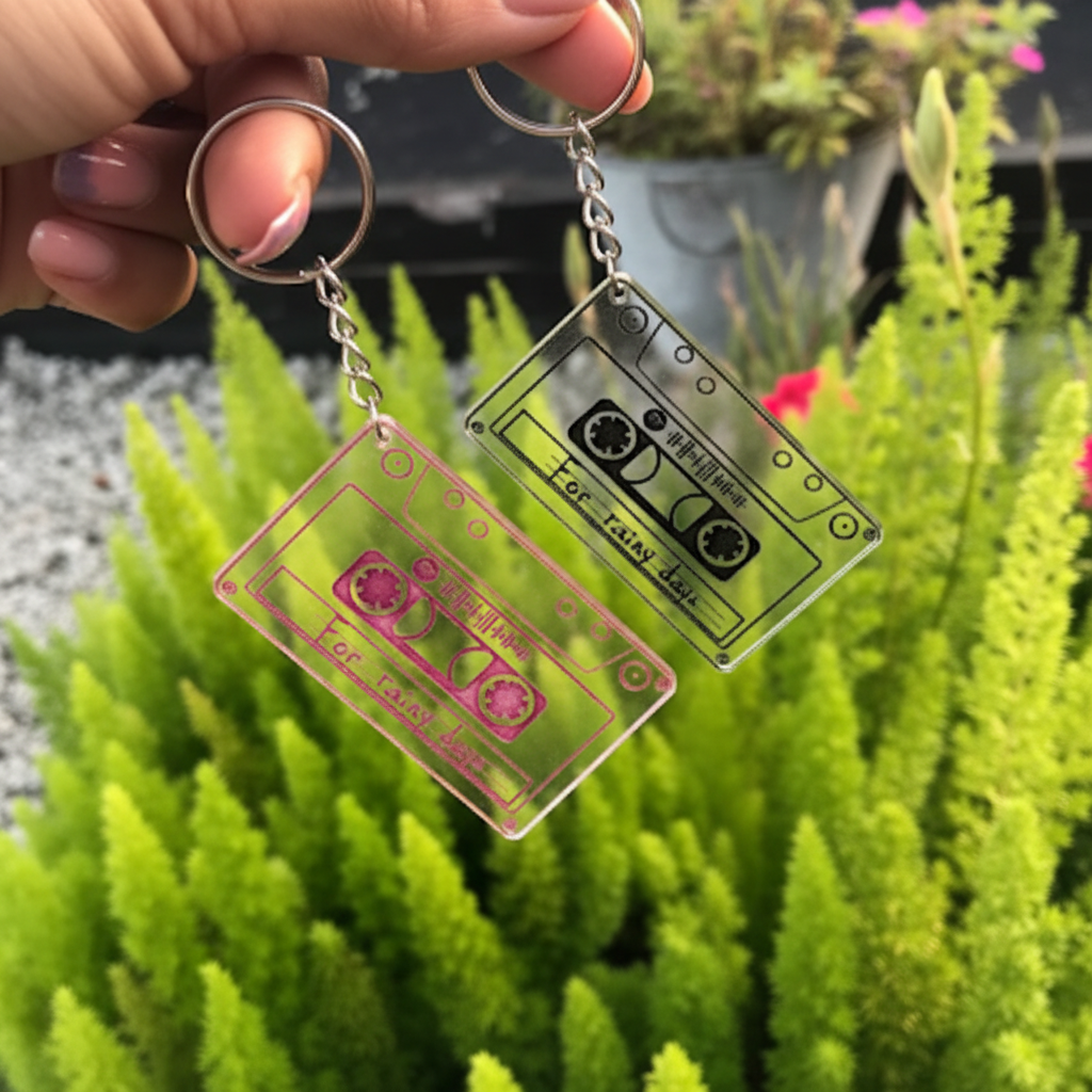 Custom Engraved Spotify Mixtape Keychain