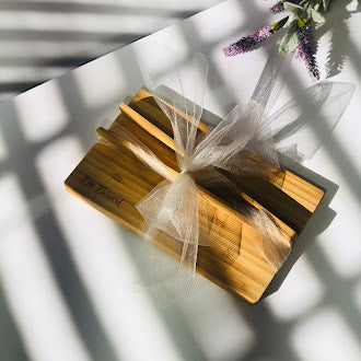 Custom Engraved Cutting Board Gift Set